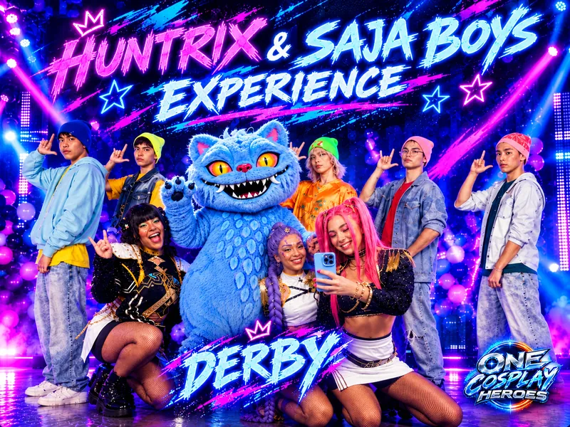 Huntrix & Saja Boys Experience: K-Pop χορευτές και η μασκότ Derby