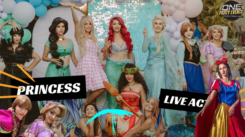 Princess Live Act: πριγκίπισσες με παραμυθένια φορέματα σε παιδικό πάρτι
