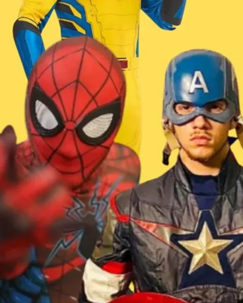Cosplay Superheroes σε παιδικό πάρτι: Spider-Man και Captain America